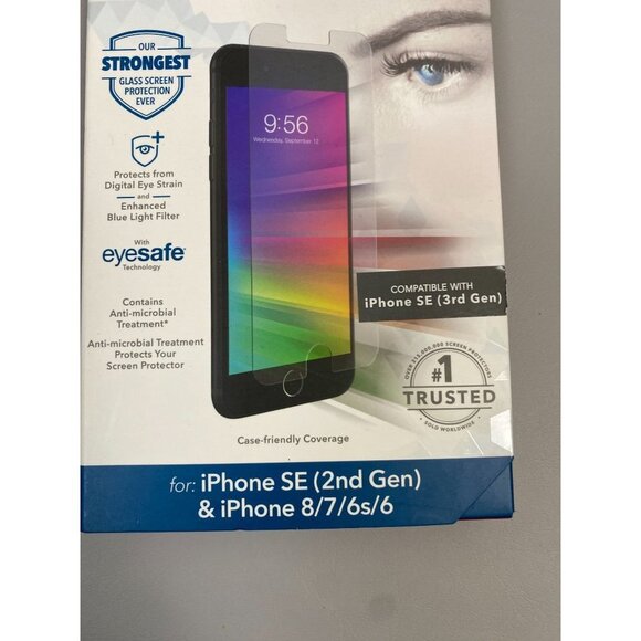 NEW Invisible Shield Phone Screen Protector Glass Elite Visionguard iPhone SE (3 - Picture 4 of 6